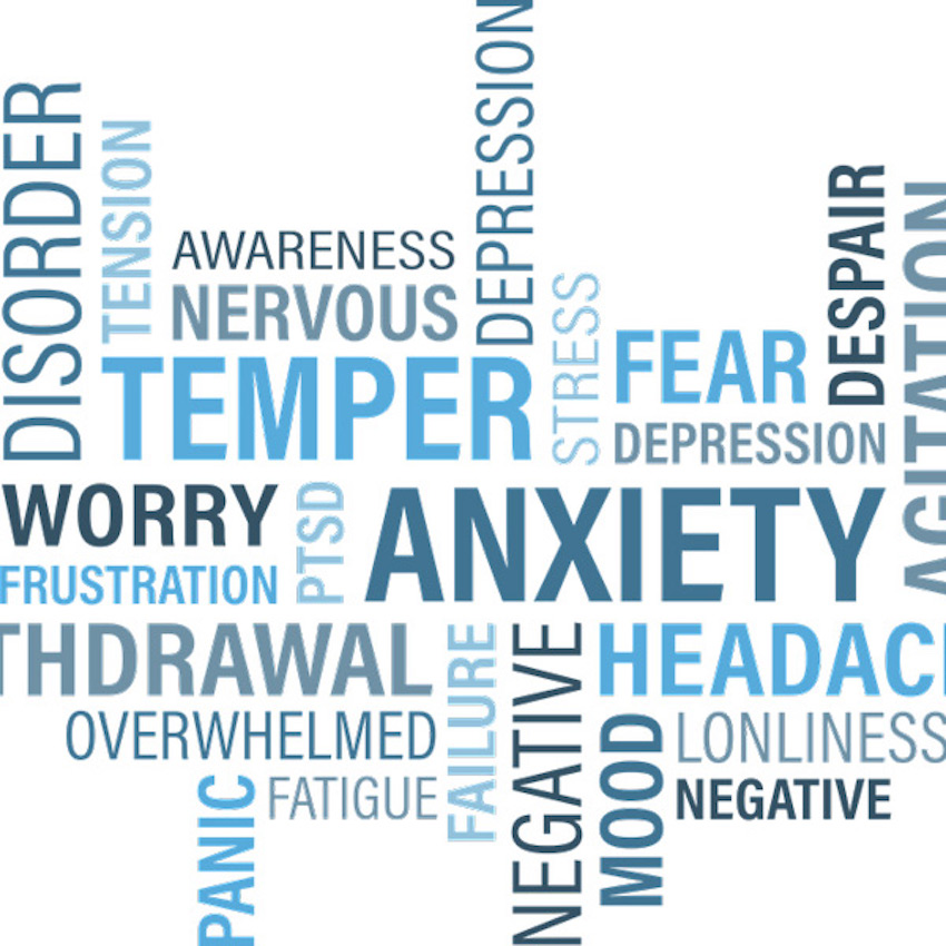 Words and phrases associated with anxiety