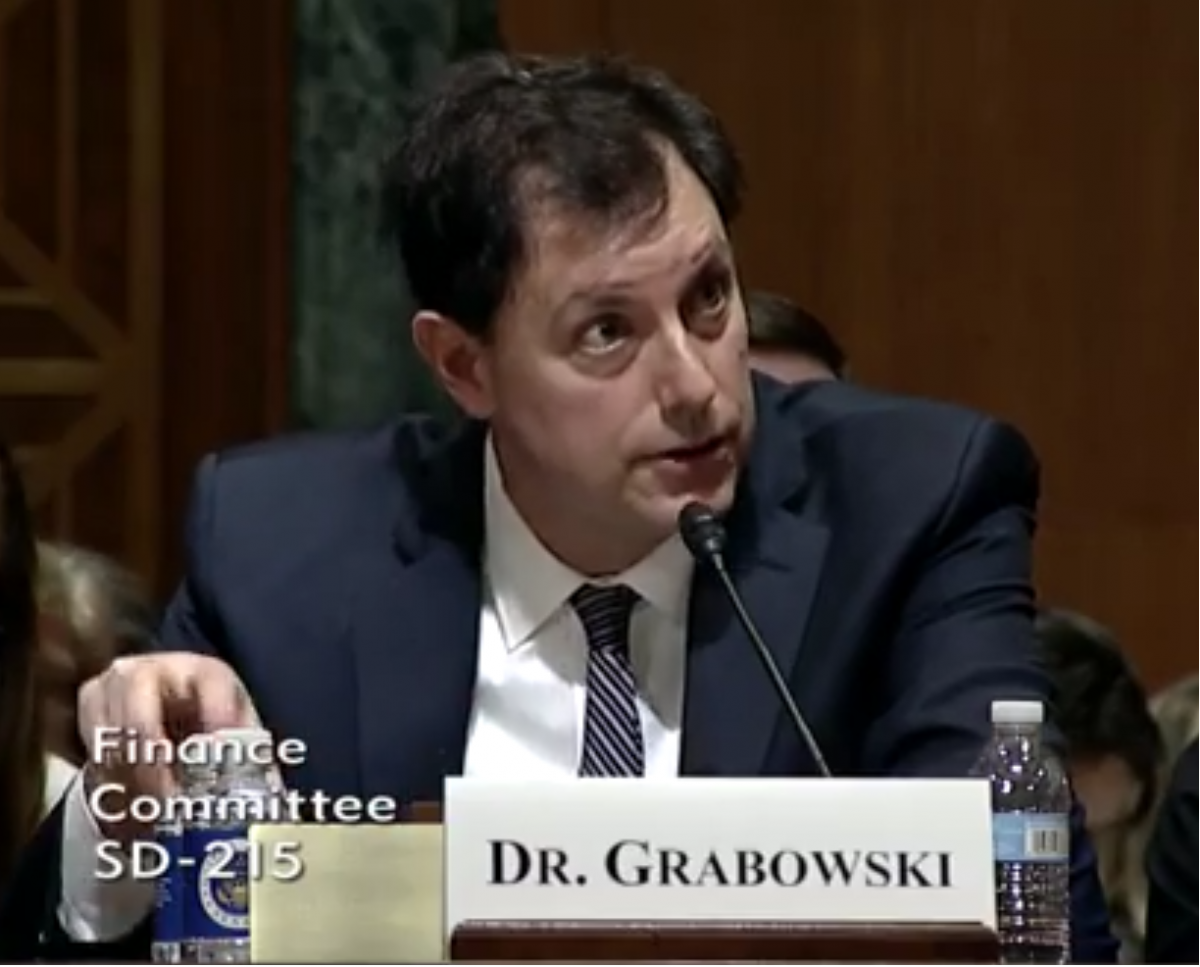 David Grabowski testifying before senate