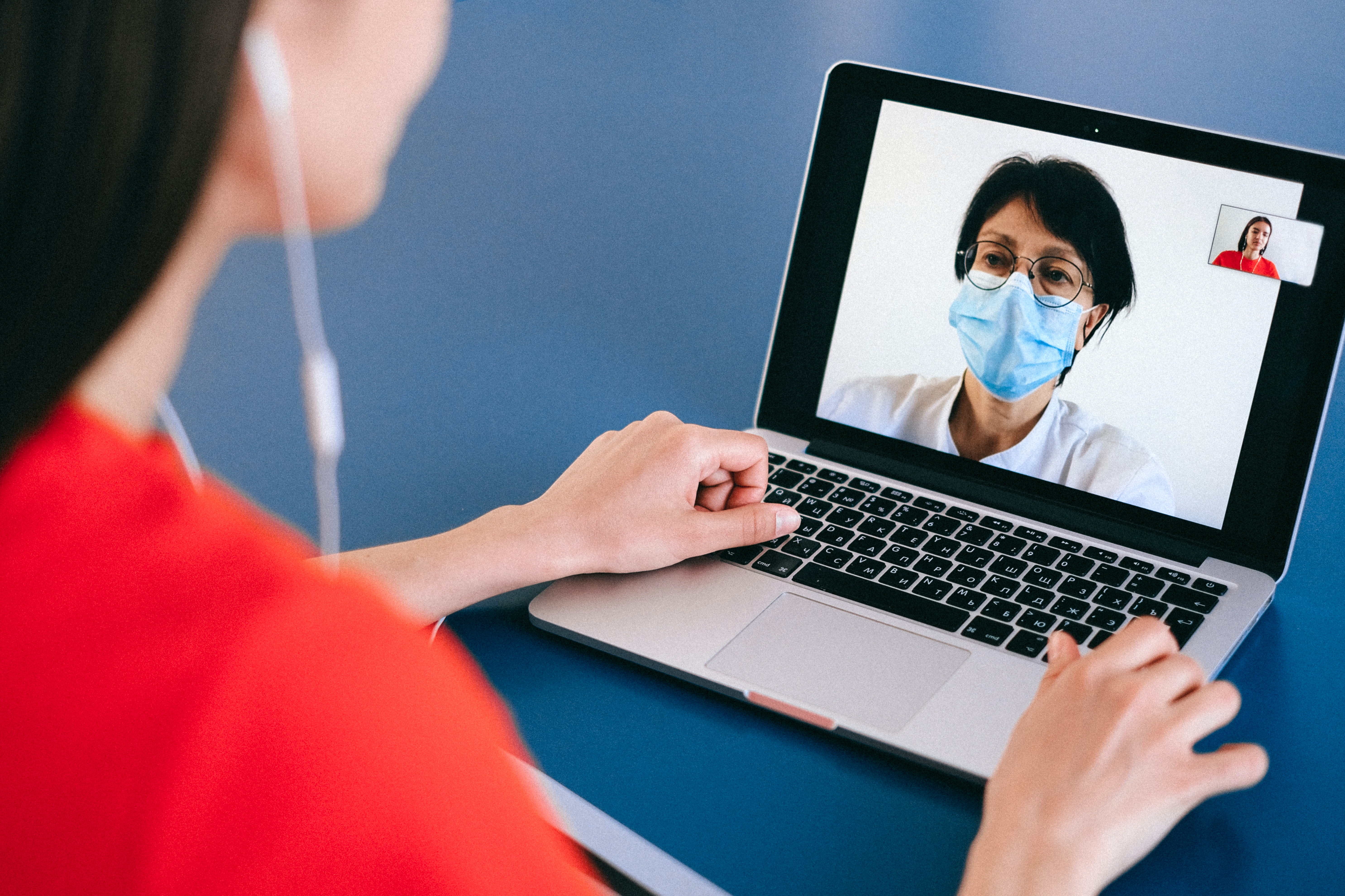 Patient having telehealth appointment Photo by Anna Shvets from Pexels
