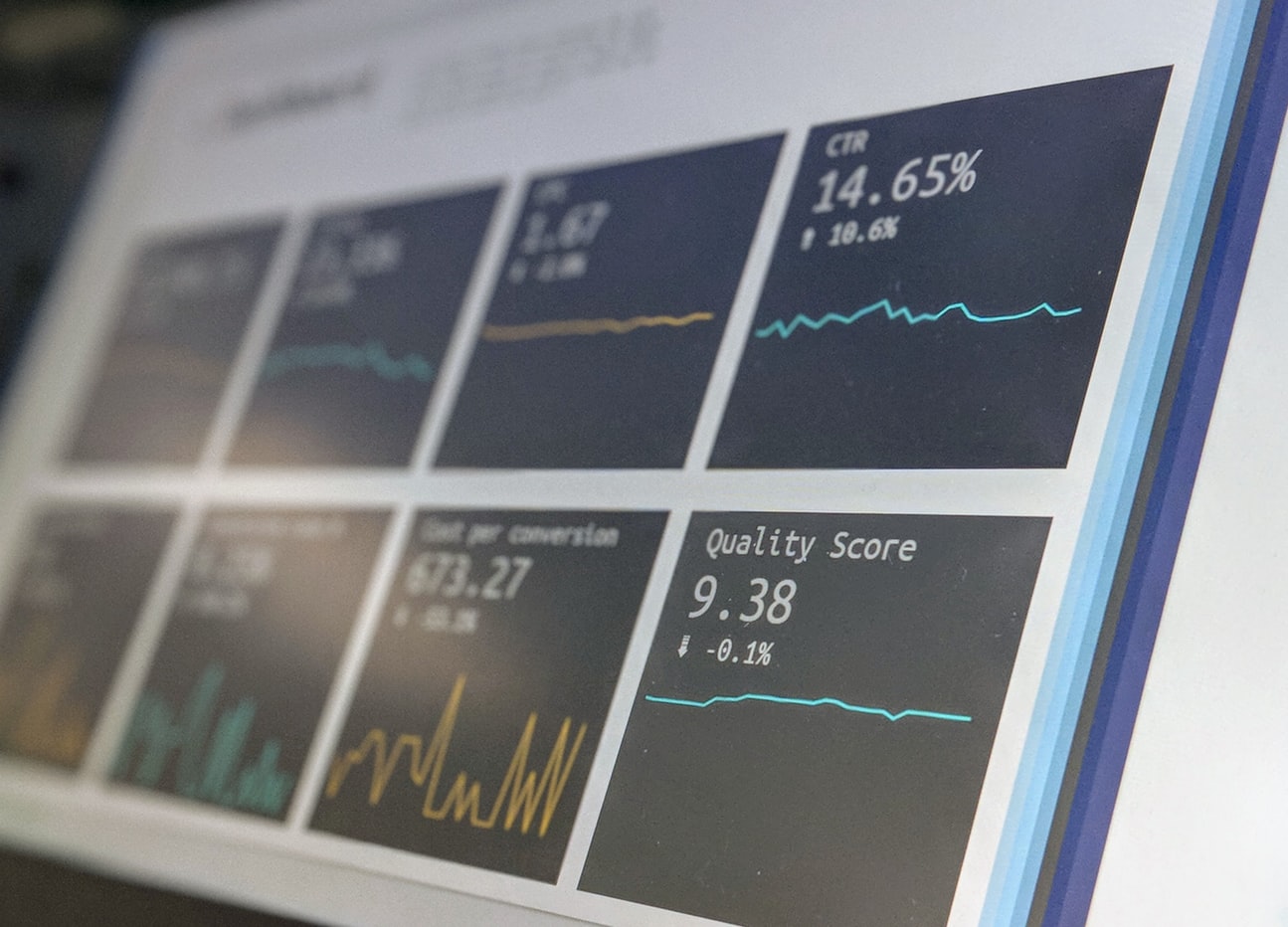 Data reporting dashboard on a laptop screen Photo by Stephen Dawson on Unsplash