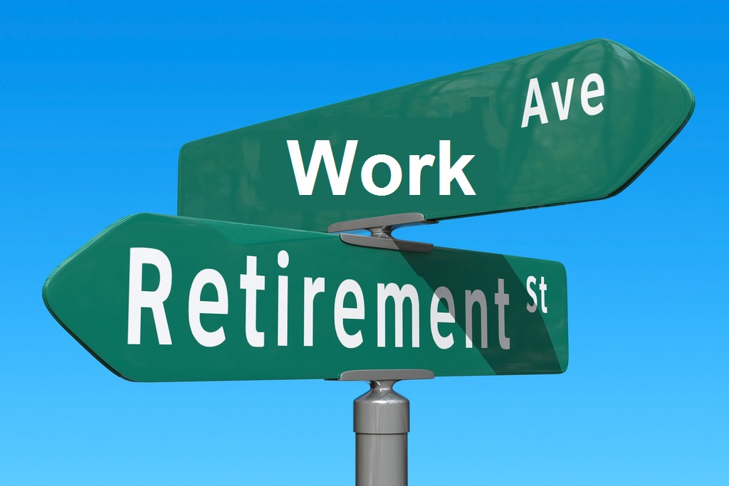 Work and Retirement street signs