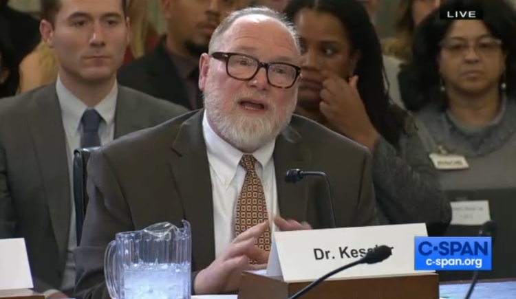Ronald C. Kessler testifying before Senate Armed Services Subcommittee on Personnel 