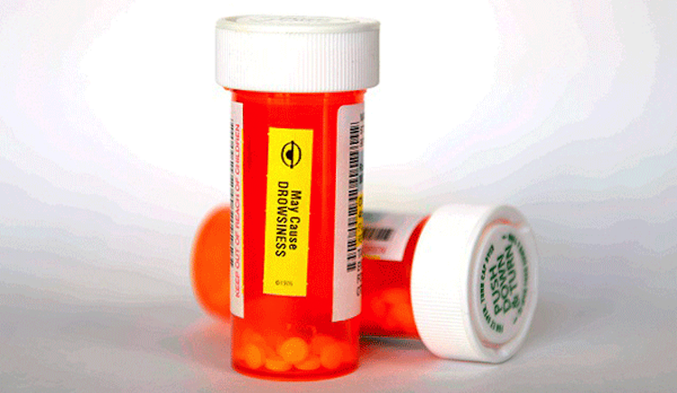 Prescription medication bottles