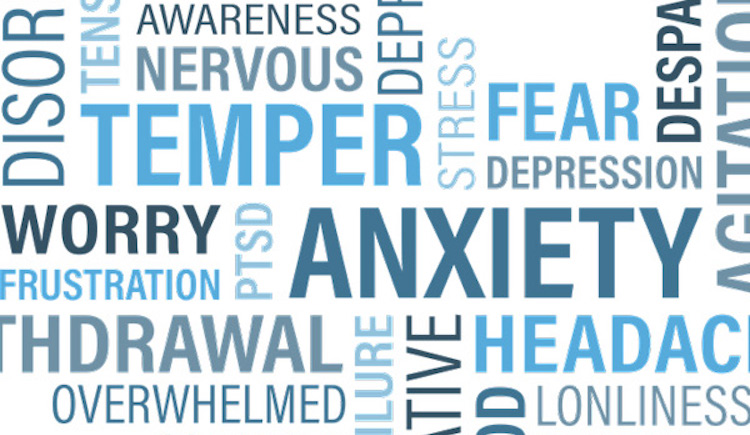 Words and phrases associated with anxiety