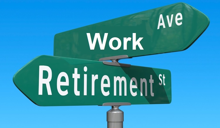 Work and Retirement street signs